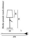 Foscarini Birdie LED grande con touch dimmer