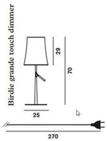 Foscarini Birdie LED grande con touch dimmer