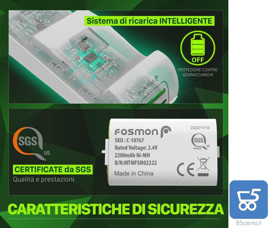 Fosmon DUAL 2 MAX Stazione di Ricarica Compatibile con Controller Xbox Series X S Xbox One One X One S Elite (Dual Slot) + 2x Batterie Ricaricabili 2200mAh