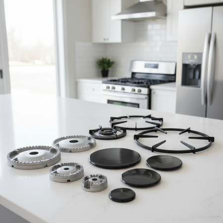 FOSTER KIT 5 BRUCIATORI +PIATTELLI SPARTIFIAMMA 4FUOCHI+TRIPLA CORONA