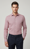 Foto modello camicia Bagutta pattern rosso bianco blu
