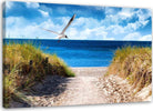 Foto-su-tela-Spiaggia-Dune-di-mare-Gabbiani