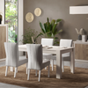 Tavolo Gliese con gambe e piano in MDF, design moderno, per arredo interno 137/185 x 90 h 76 cm
