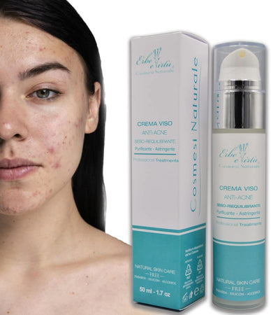 crema anti-acne, combatte e contrasta la comparsa di brufoli 50 ml estratti naturali - made in italy