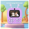 Fotocamera A Stampa Istantanea Per Bambini Digitale 1080p Doppio Obiettivo Con Carta