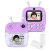 Fotocamera A Stampa Istantanea Per Bambini Digitale 1080p Doppio Obiettivo Con Carta