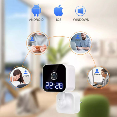 Fotocamera Hd 1080p Wifi Sicurezza Ip Home Cam Visione Notturna Orologio Q-sx909 Fai da te/Sicurezza e protezione/Sistemi di sicurezza domestica/Kit video per la sicurezza domestica/Videocamere di sorveglianza/Dom camera Trade Shop italia - Napoli, Commerciovirtuoso.it
