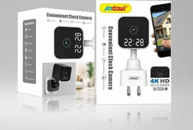 Fotocamera Hd 1080p Wifi Sicurezza Ip Home Cam Visione Notturna Orologio Q-sx909 Fai da te/Sicurezza e protezione/Sistemi di sicurezza domestica/Kit video per la sicurezza domestica/Videocamere di sorveglianza/Dom camera Trade Shop italia - Napoli, Commerciovirtuoso.it
