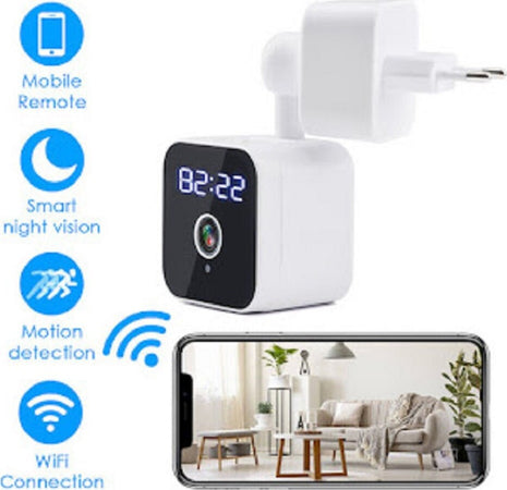 Fotocamera Hd 1080p Wifi Sicurezza Ip Home Cam Visione Notturna Orologio Q-sx909 Fai da te/Sicurezza e protezione/Sistemi di sicurezza domestica/Kit video per la sicurezza domestica/Videocamere di sorveglianza/Dom camera Trade Shop italia - Napoli, Commerciovirtuoso.it