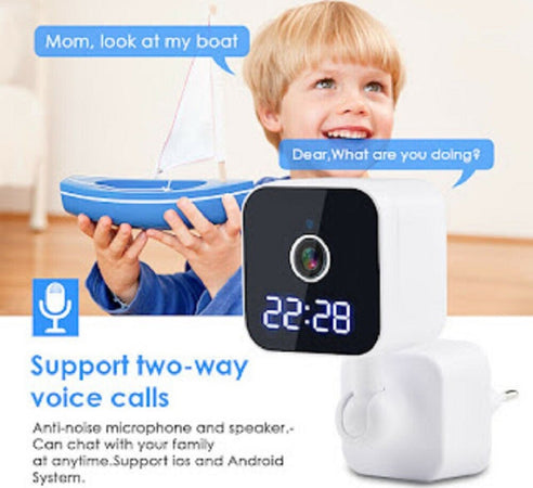 Fotocamera Hd 1080p Wifi Sicurezza Ip Home Cam Visione Notturna Orologio Q-sx909 Fai da te/Sicurezza e protezione/Sistemi di sicurezza domestica/Kit video per la sicurezza domestica/Videocamere di sorveglianza/Dom camera Trade Shop italia - Napoli, Commerciovirtuoso.it