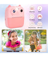 Fotocamera Istantanea Bambini Digitale Hd 1080p 4 Rotoli Scheda Sd Doppia Lente