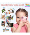 Fotocamera Istantanea Bambini Digitale Hd 1080p 4 Rotoli Scheda Sd Doppia Lente