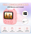 Fotocamera Istantanea Bambini Digitale Hd 1080p 4 Rotoli Scheda Sd Doppia Lente