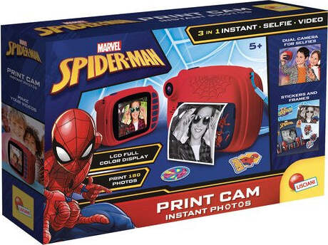 Fotocamera-istantanea-Lisciani-104024-SPIDERMAN-3in1-Red-e-Blu