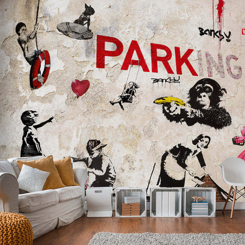 Fotomurale-[Banksy]-Graffiti-Collage