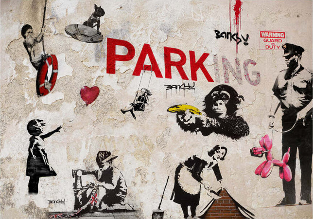 Fotomurale-[Banksy]-Graffiti-Collage