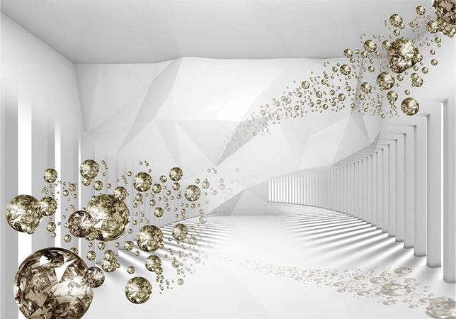 Fotomurale-Diamond-Corridor-(Grey)
