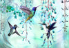 Fotomurale-Flying-Hummingbirds-(Green)