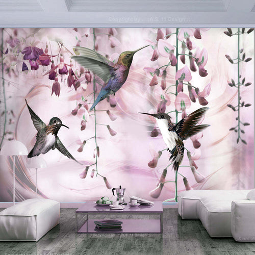 Fotomurale-Flying-Hummingbirds-(Pink)