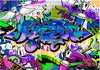 Fotomurale-Graffiti:-motivo-viola
