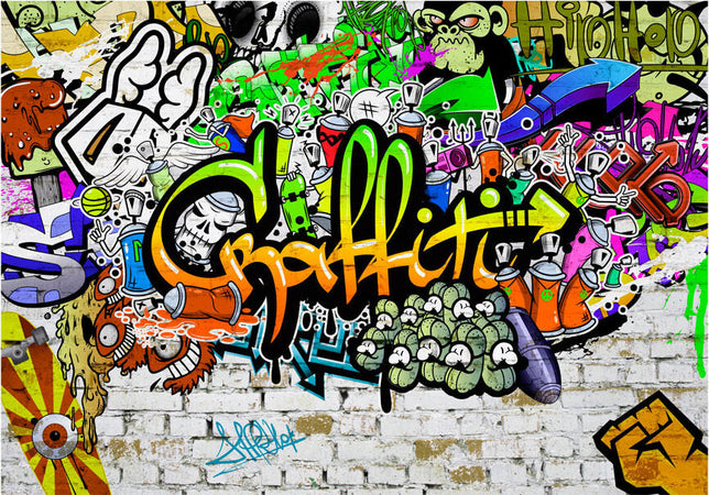 Fotomurale-Graffiti-on-the-Wall