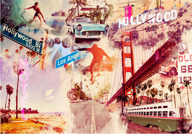 Fotomurale-Hollywood,-Miami,-Los-Angeles...