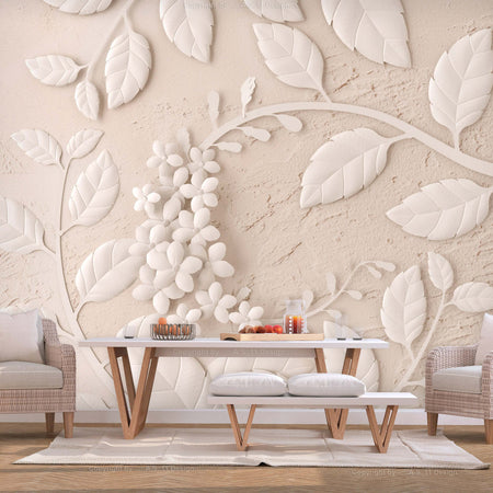 Fotomurale-Paper-Flowers-(Beige)
