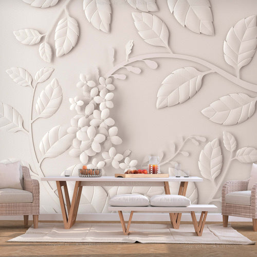 Fotomurale-Paper-Flowers-(Cream)