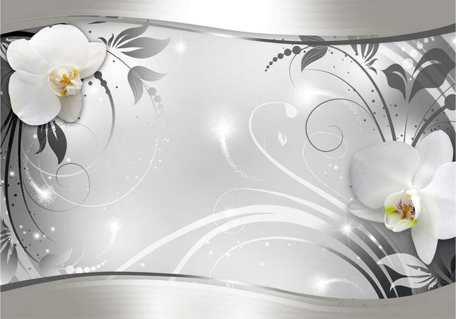 Fotomurale-Silver-Abstract