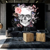 Fotomurale-Skull-and-Flowers