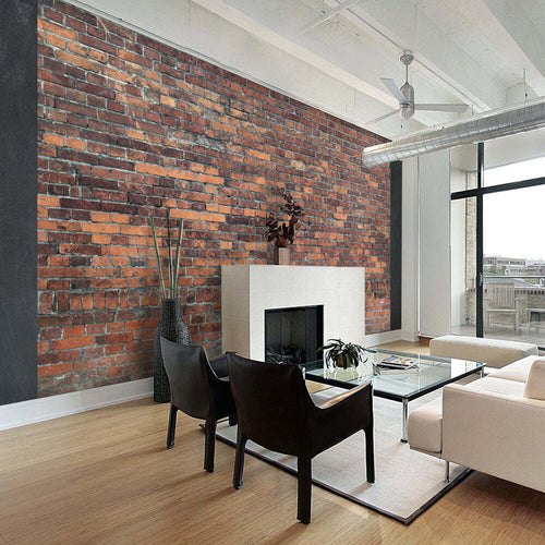 Fotomurale-Vintage-Wall-(Red-Brick)