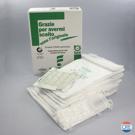 FP135/136-SuperFiltrelli-x6-con-Profumo-Dovina-per-Folletto-VK135,-VK136