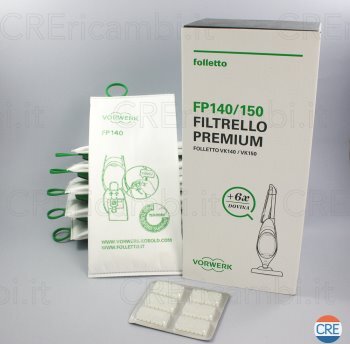 FP140/150-Filtrelli-Premium-x6-con-Profumo-Dovina-per-VK140,-VK150