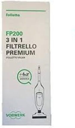 FP200 Sacchetti Originali FP 200 Folletto VK 200 VK 220/Sconfezione da 6 + 6 Dovina Vorwerk