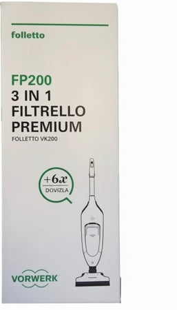 FP200 Sacchetti Originali FP 200 Folletto VK 200 VK 220/Sconfezione da 6 + 6 Dovina Vorwerk