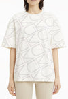 calvin klein T-SHIRT ALL OVER MONOGRAM T-SHIRT da donna