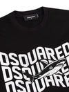 DSQUARED2 T-Shirt Over nera con stampa logo Dsquared2 da uomo