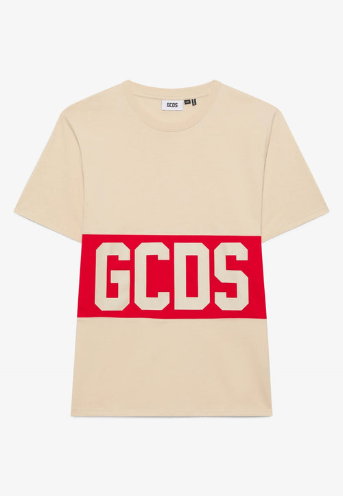 GCDS T-SHIRT BAND LOGO REGULAR T-SHIRT da uomo