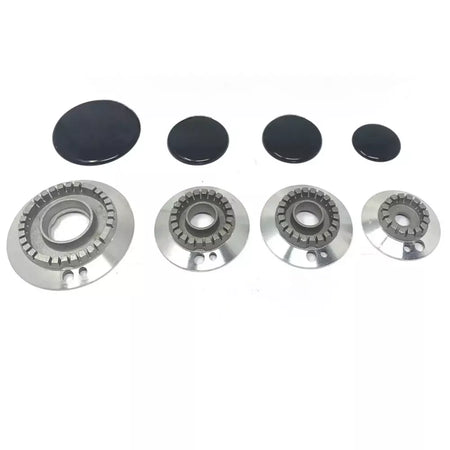 Serie bruciatori piattelli spartifiamma smeg cucina 4 fuochi kit completo