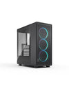 FRACTAL CASE MID TOWER EPOCH BLACK TG RGB LIGHT TINT 3*120mm MOMENTUM FAN