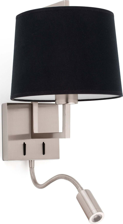 FRAME Lampada da parete nichel opaco/nera con lettore LED Illuminazione/Illuminazione per interni/Illuminazioni per pareti/Applique Led Mall Home - Napoli, Commerciovirtuoso.it