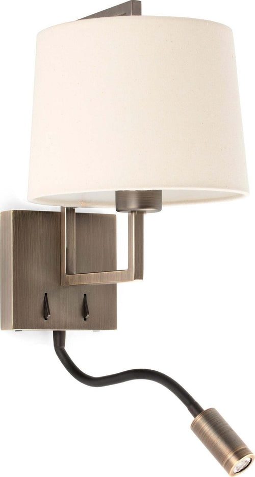 FRAME Lampada da parete oro vecchio/beig con lettore LED Illuminazione/Illuminazione per interni/Illuminazioni per pareti/Applique Led Mall Home - Napoli, Commerciovirtuoso.it