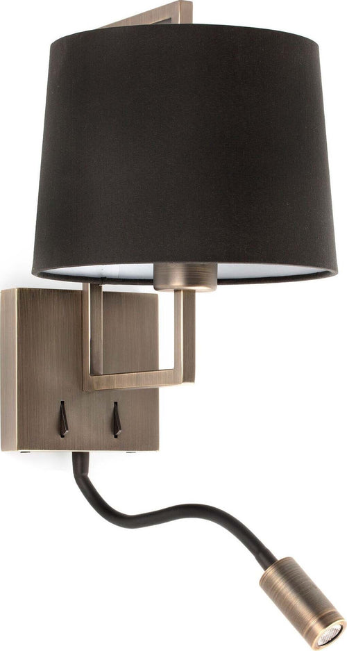 FRAME Lampada da parete oro vecchio/nera con lettore LED Illuminazione/Illuminazione per interni/Illuminazioni per pareti/Applique Led Mall Home - Napoli, Commerciovirtuoso.it