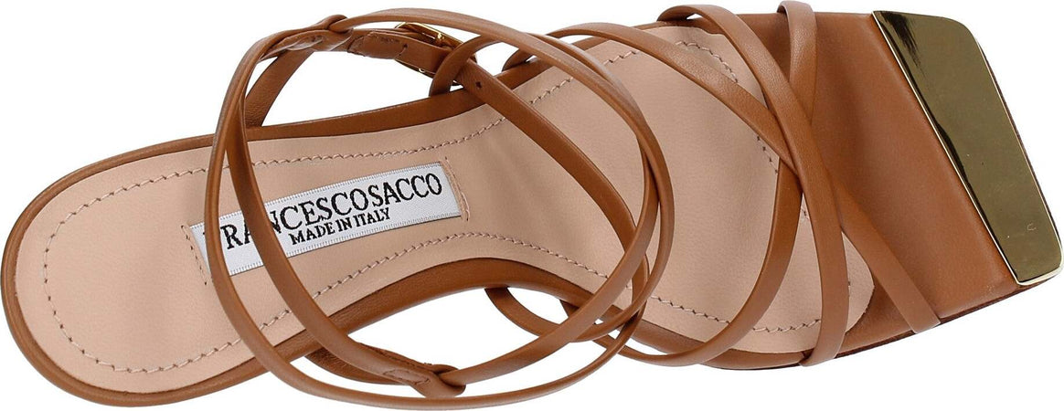 FRANCESCO-SACCO-Sandali-Marrone-da-donna