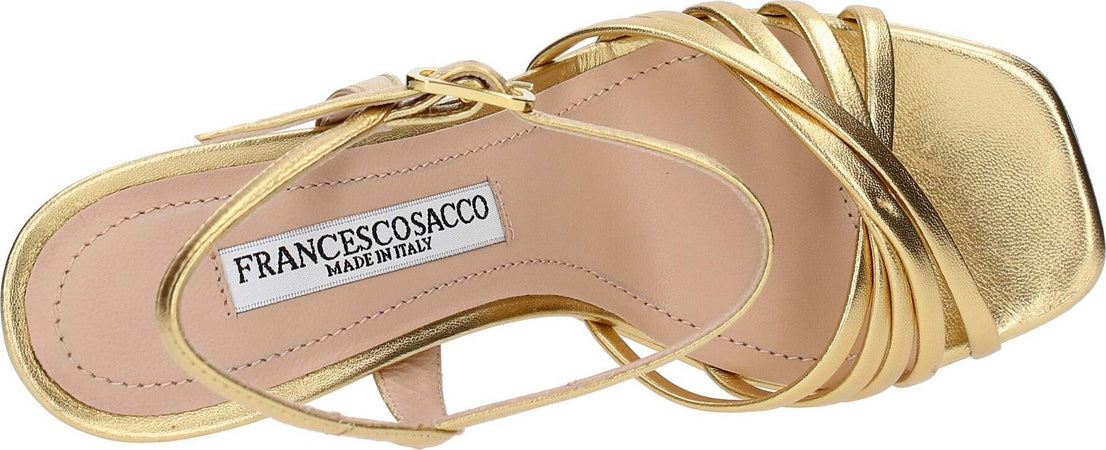 FRANCESCO-SACCO-Sandali-Oro-da-donna