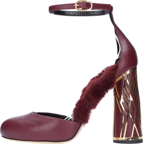 FRANCESCO-SACCO-Scarpe-con-Tacco-Bordeaux-da-donna