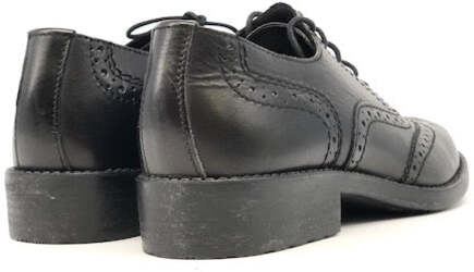 Francesina donna in pelle nera TRATTI