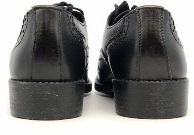 Francesina donna in pelle nera TRATTI