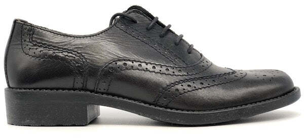 Francesina donna in pelle nera TRATTI