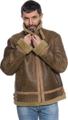 Franco---Giacca-Uomo-Beige-effetto-Graffiato-in-vero-montone-Shearling